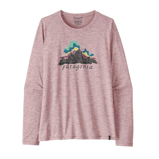 Women's Long Sleeve Capilene Cool Daily Shirt - Fitz Roy Nimbus:Quiet Violet