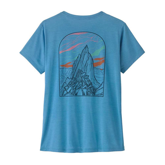 Women's Capilene Cool Daily Shirt - Cloud Crag:Shore Blue/Light Shore Blue X-Dye