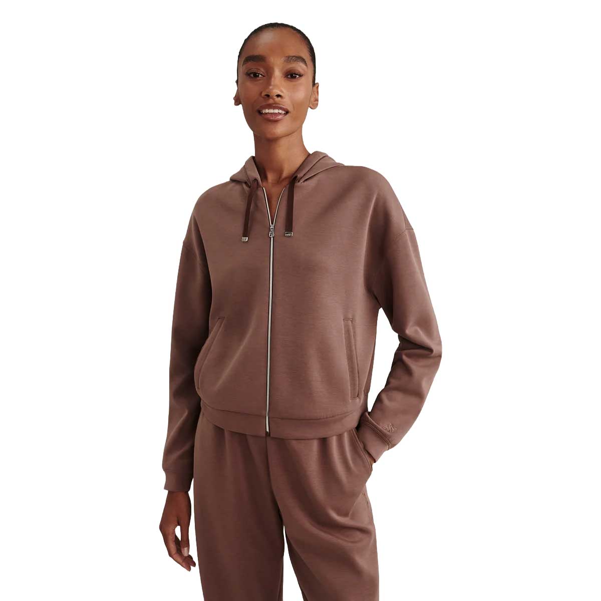 Women's Jorgie Zip Through Hoodie - Coffee Quartz
