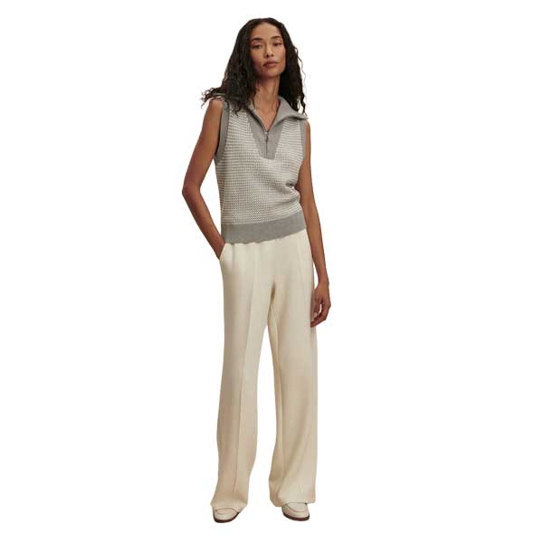 Women's Peterson 1/2 Zip Knit - Grey Melange/White