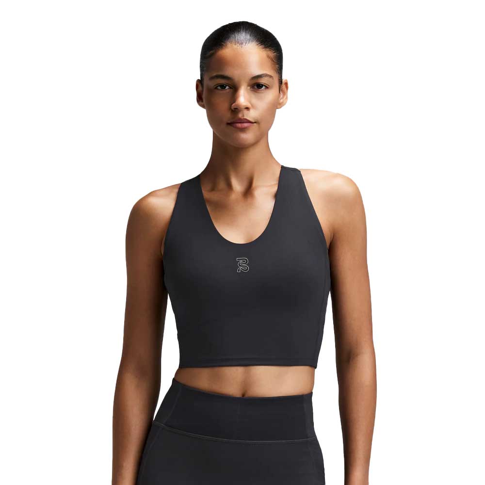 Women's Next Gen Stamina Rounded V-Neck Crop with Mesh Back - Anthracite