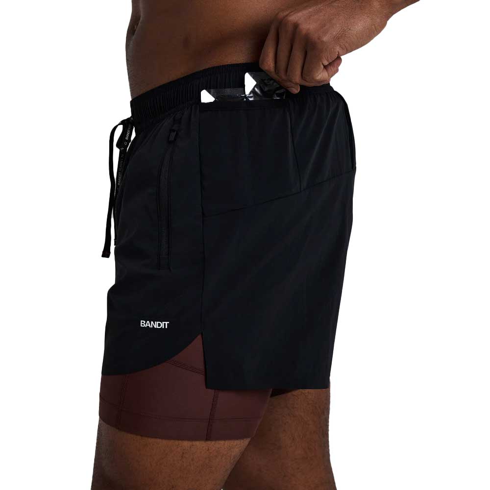 Men's Vento Training Short - Black/Cacao Liner