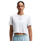 Women's MicroMesh Cropped Tee - White