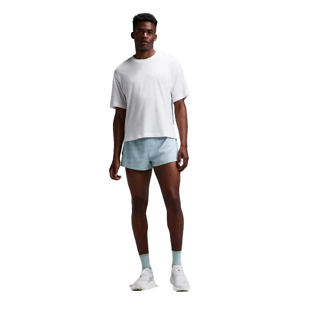 Men's Split Shorts - Uneven Horizontal Gradient Lagoon/Mist