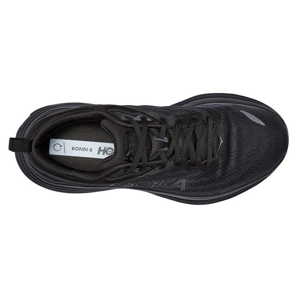 Men's Bondi 8 Running Shoe - Black/Black - Extra Wide (4E)