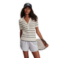 Women's Wren Knit Polo - White/Blue Nights