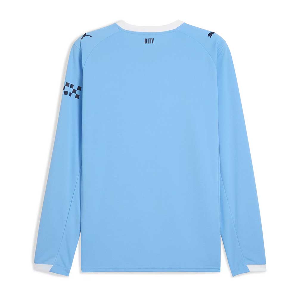 Men's Manchster City FC Home LS Jersey Replica - Team Light Blue/Puma White