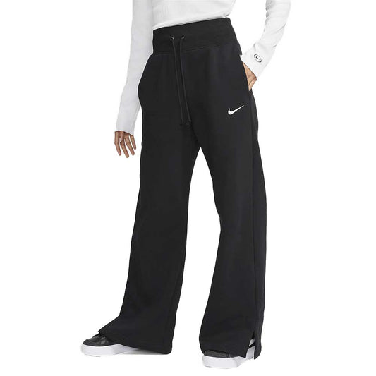 Women's Fleece High Rise Pant Wide - Black