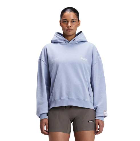 Chroma Wash Cropped Hoodie - Steel Horizon Chroma Wash