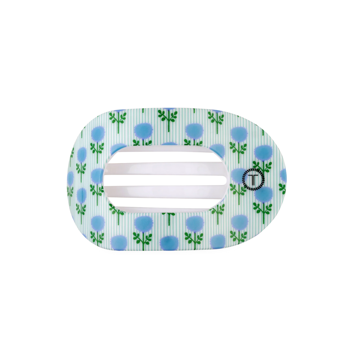 Flat Round Hair Clip Medium - Blue Marigold