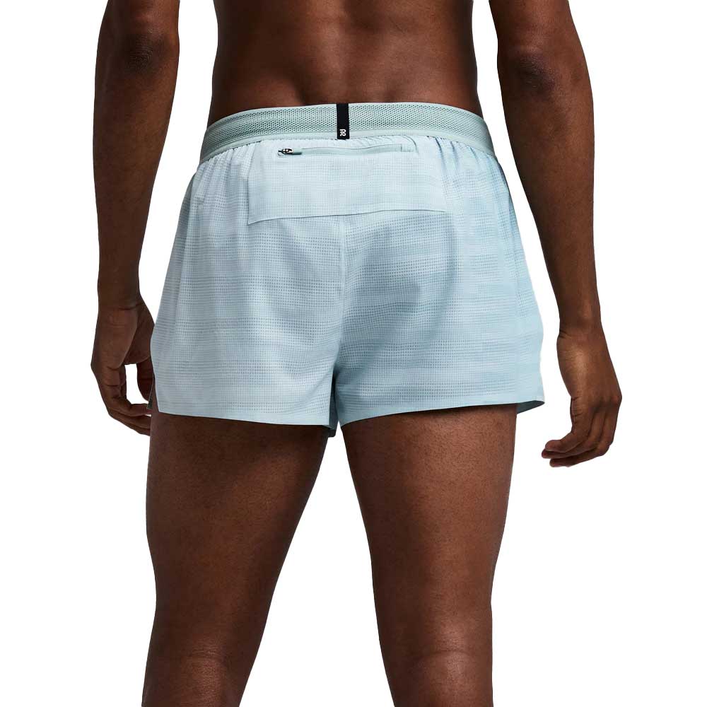 Men's Split Shorts - Uneven Horizontal Gradient Lagoon/Mist