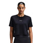 Women's MicroMesh Cropped Tee - Black