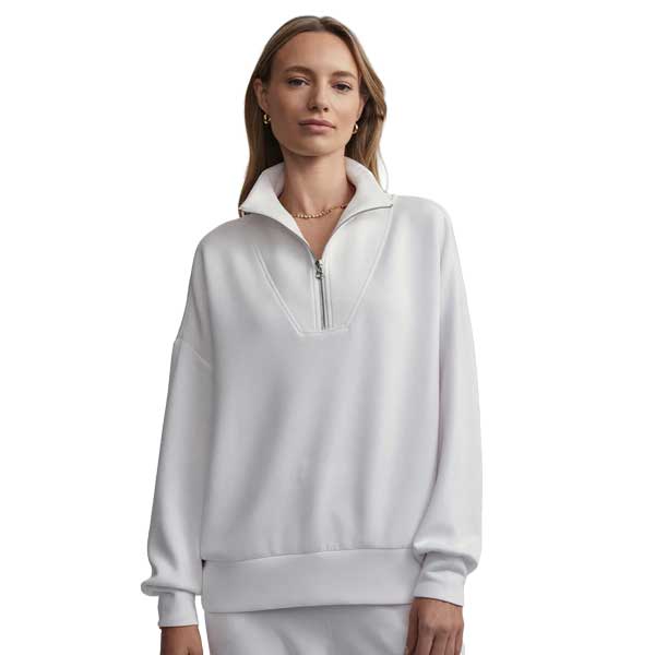 Women's Hawley 1/2 Zip Sweat - White