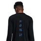 Men's Micromesh Performance Long Sleeve Tee - Black/Aegean Reflective