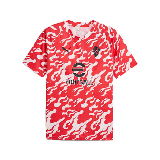 Men's AC Milan Warm Jersey - Puma White/For All Time Red
