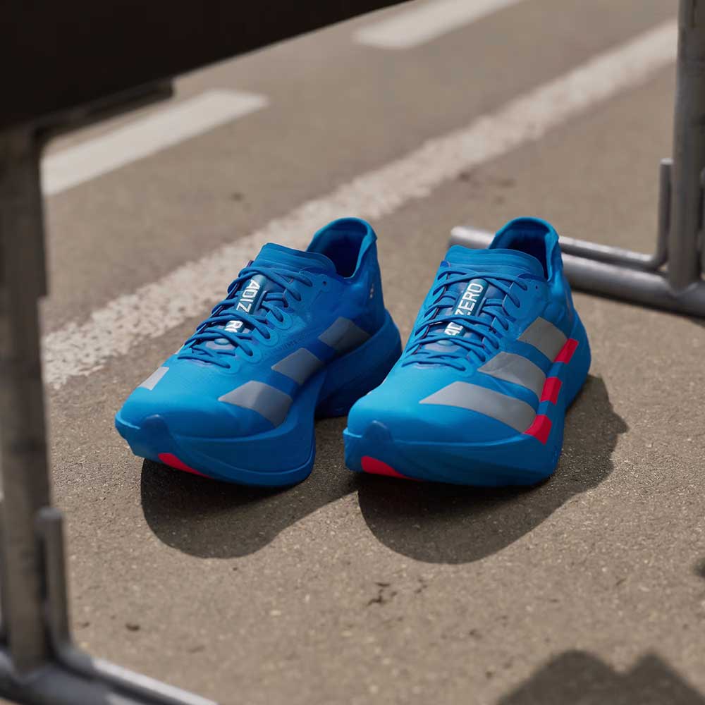 adidas Adizero Adios Pro 4 Shoes - Men's - Solar Blue / Silver / Red - 11 adidas Adizero Adios Pro 4 Shoes - Men's - Solar Blue / Silver / Red - 11