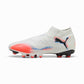 Men's Future 8 Pro FG/AG Soccer Cleat - Puma White/Puma Black/Glowing Red - Regular (D)