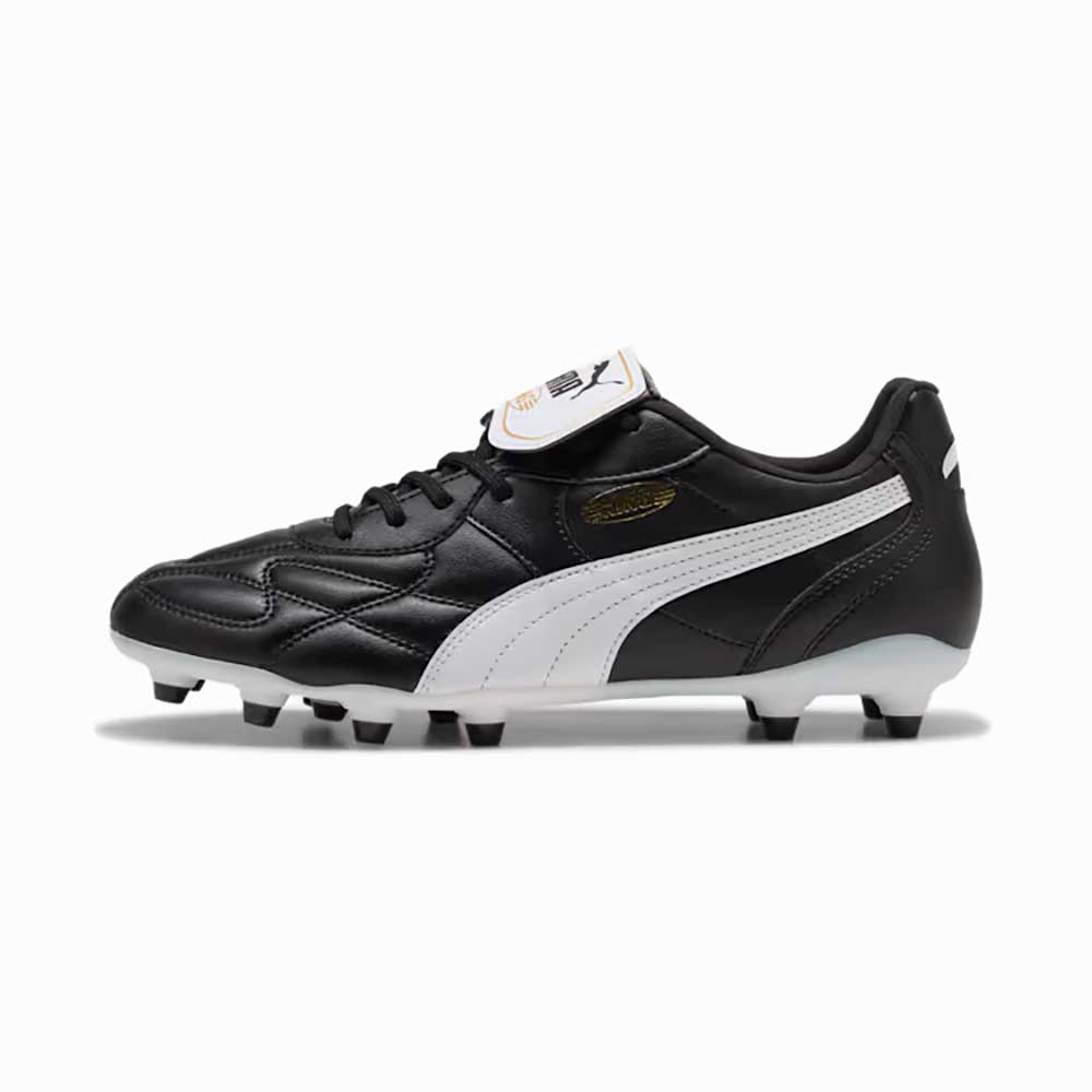 Men's King Top FG/AG Soccer Cleat - Puma Black/Puma White/Puma Gold - Regular (D)