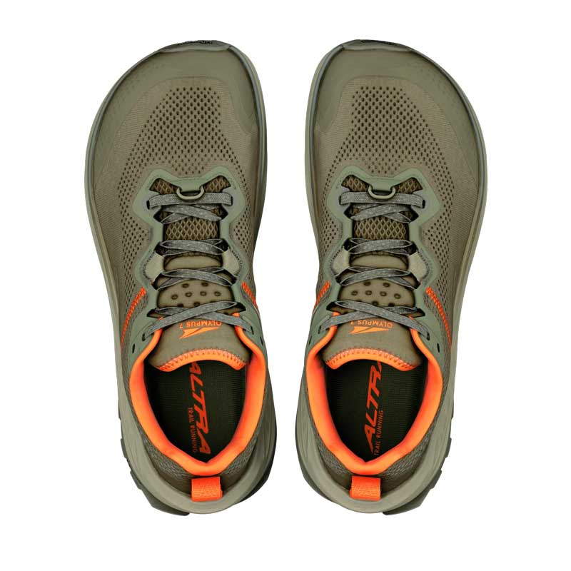 Men's Olympus 7 Trail Running Shoe - Dark Olive/Black/Aloe - Regular (D)