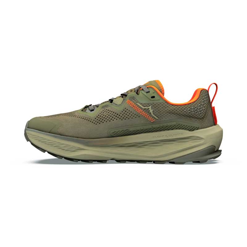 Men's Olympus 7 Trail Running Shoe - Dark Olive/Black/Aloe - Regular (D)