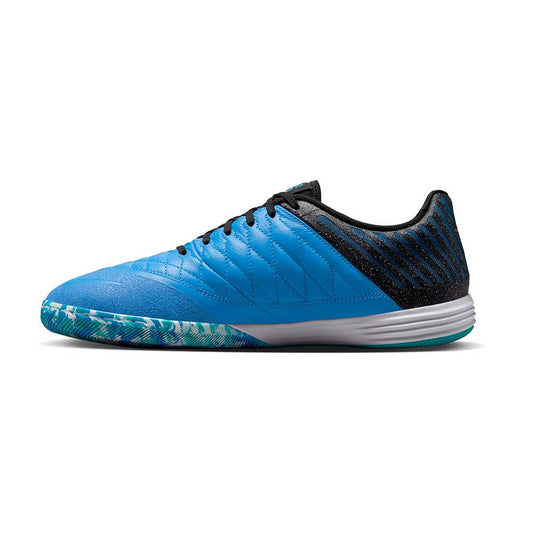Lunar Gato II Indoor Soccer Shoe - Metallic Silver/Black/Neptune Blue - Regular (D)