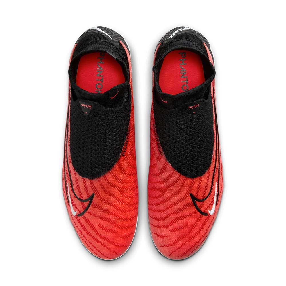 Nike Gripknit Phantom GX Elite Dynamic Fit FG Soccer Cleat - Bright Crimson/Black-White- Regular (D)