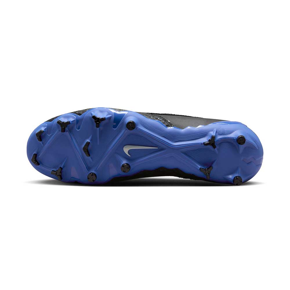 Unisex Nike Phantom GX Academy Dynamic Fit MG Soccer Cleat - Black/Chrome-Hyper Royal- Regular (D)