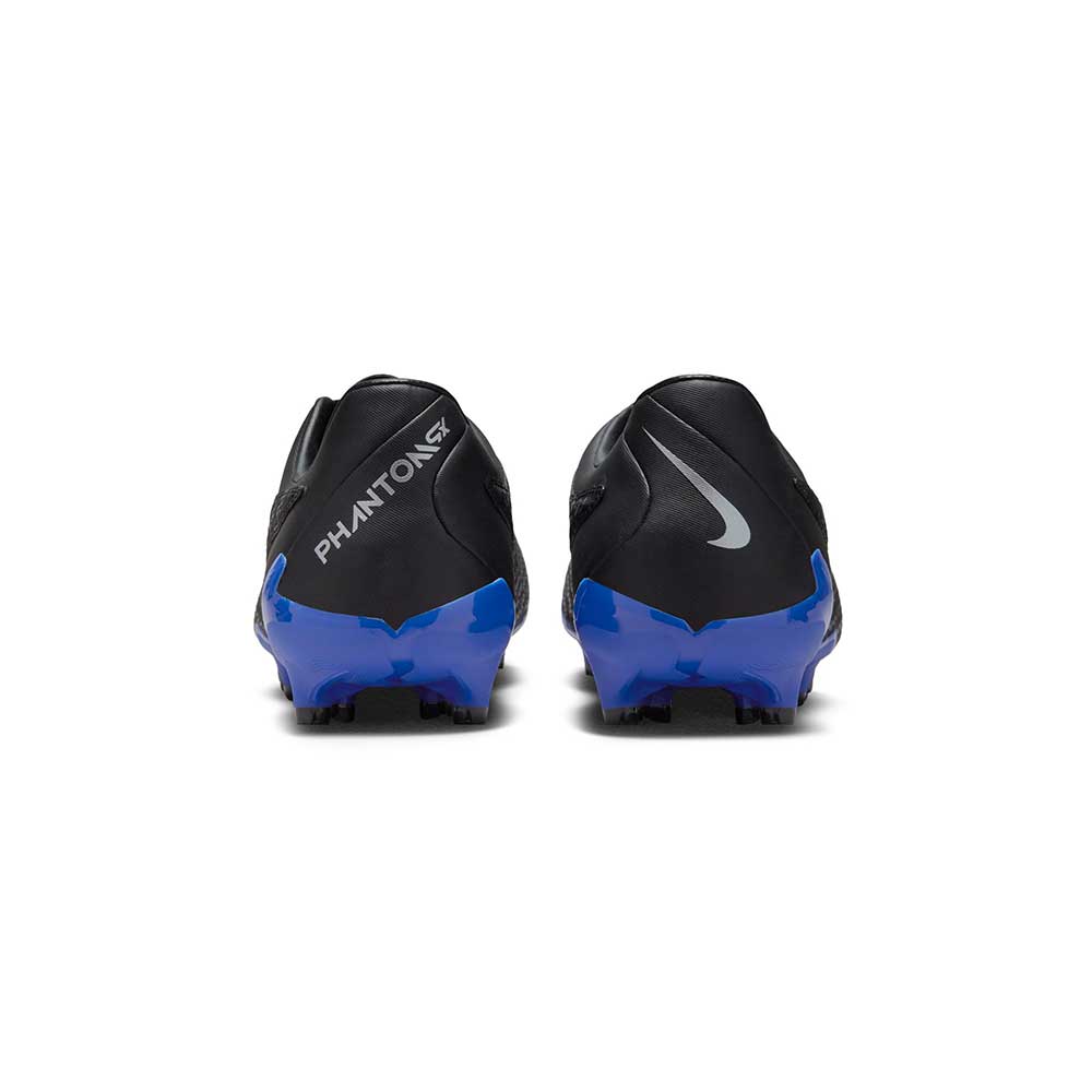 Unisex Nike Phantom GX Academy MG Soccer Cleat - Black/Chrome-Hyper Royal- Regular (D)