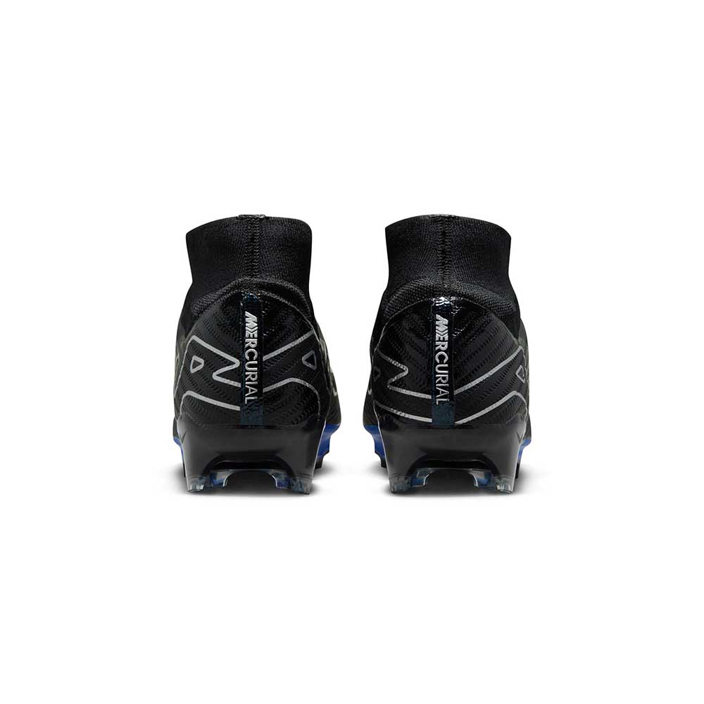 Nike Zoom Mercurial Superfly 9 Elite FG Soccer Cleat - Black/Chrome-Hyper Royal- Regular (D)