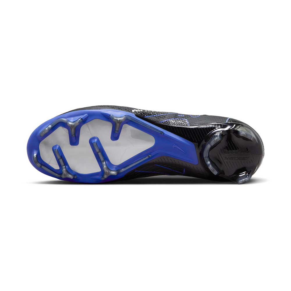 Unisex Nike Zoom Mercurial Superfly 9 Pro FG Soccer Shoe - Black/Chrome-Hyper Royal- Regular (D)