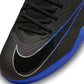 Unisex Nike Mercurial Superfly 9 Academy IC Soccer Shoe- Black/Chrome/Hyper Royal - Regular (D)