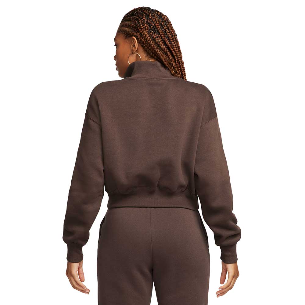 Women's Phoenix Fleece Oversized 1/2-Zip Crop Sweatshirt - Baroque Brown/Sail