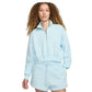 Women's Nike Phoenix Fleece Quarter Zip Crop - Glacier Blue