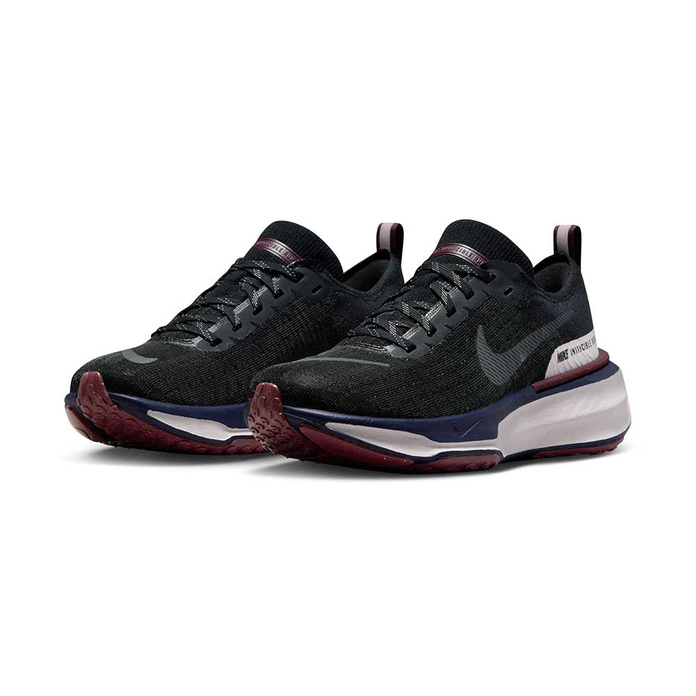 Women's Nike Invincible Run 3 Running Shoe - Black/Iron Grey/Night Maroon - Regular (B)