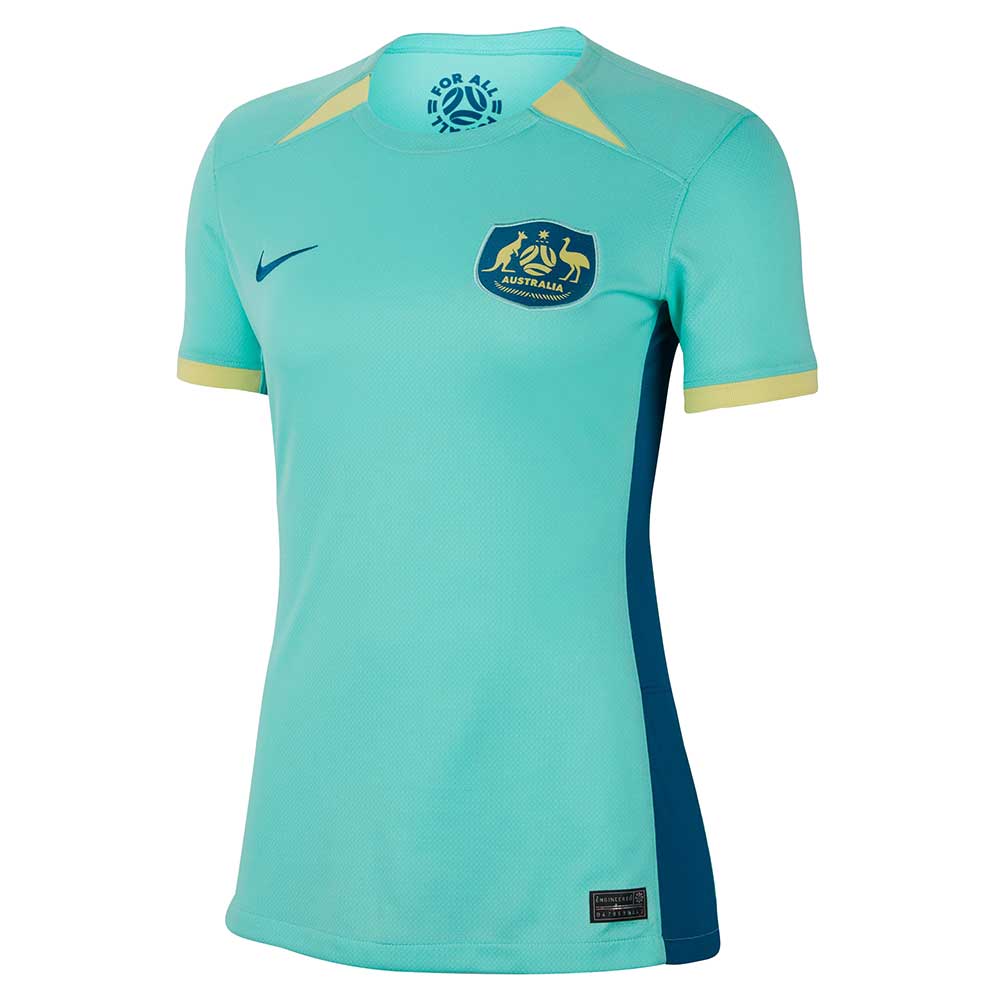 Women's Australia Stadium Away Nike Dri-FIT Soccer Jersey - Hyper Turquoise/Green Abyss/Light Zitron/Green Abyss
