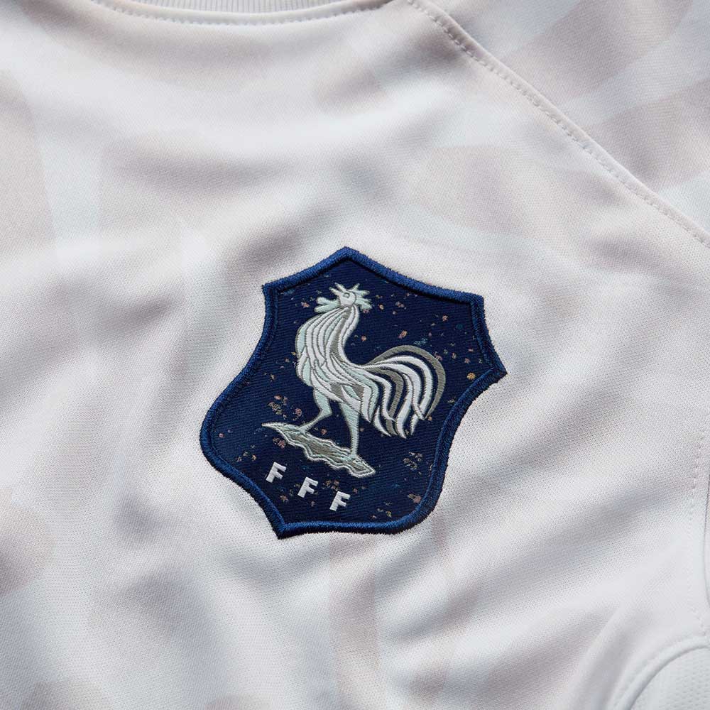 Women's France 2023 Stadium Away Nike Dri-FIT Soccer Jersey - White/Venice/Loyal Blue