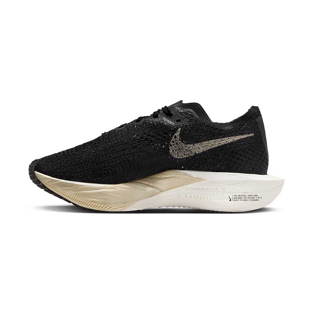 Women's Nike ZoomX Vaporfly Next% 3 Running Shoe - Black/Mtlc Gold Grain/Black Oatmeal - Regular (D)