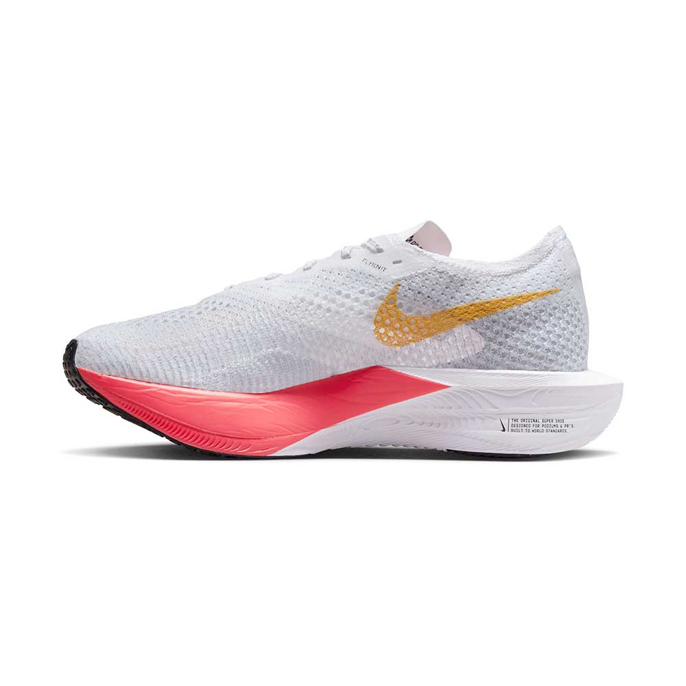 Women's Nike ZoomX Vaporfly Next% 3 Running Shoe - White/Topaz Gold/Sea Coral - Regular (B)