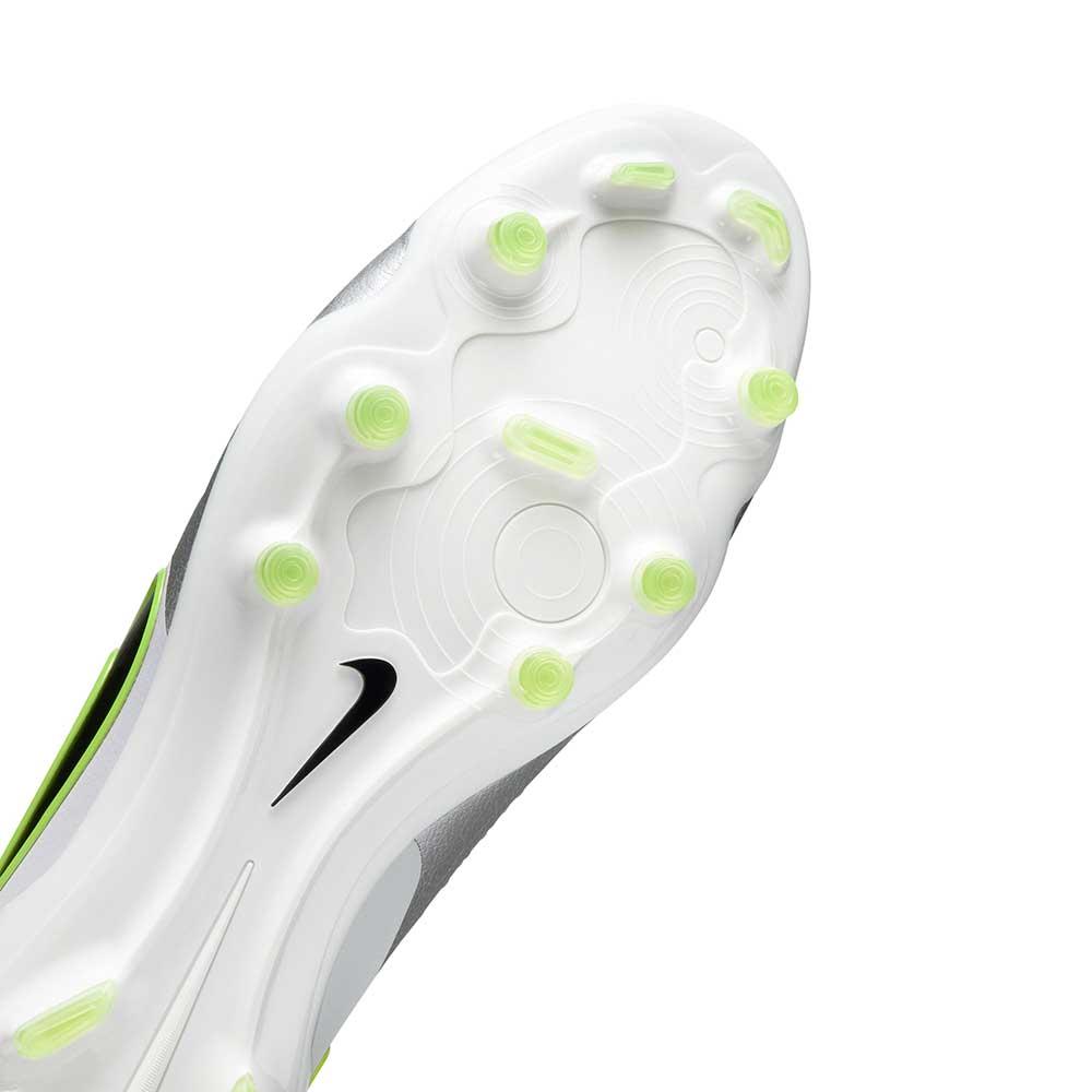 Nike Tiempo Legend 10 Pro FG Soccer Cleat - Metallic Silver/Black/Volt - Regular (D)