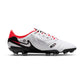 Nike Tiempo Legend 10 Academy MG Soccer Cleat - White/Black-Bright Crimson- Regular (D)