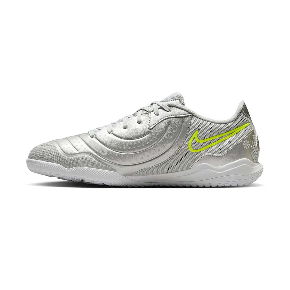 Tiempo Legend 10 Academy IC Indoor Soccer Shoe - Metallic Silver/White/Volt - Regular (D)