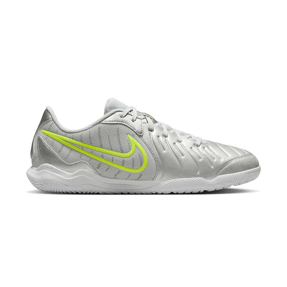 Tiempo Legend 10 Academy IC Indoor Soccer Shoe - Metallic Silver/White/Volt - Regular (D)