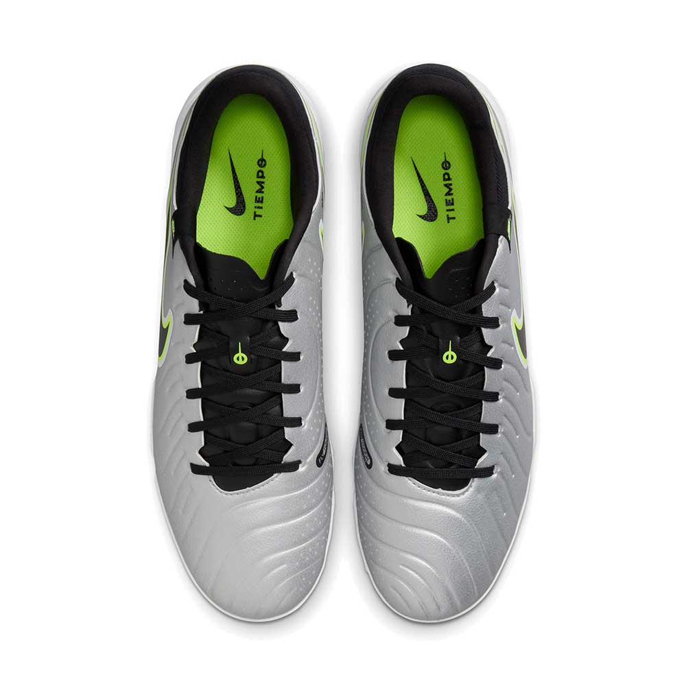 Tiempo Legend 10 Academy TF Turf Soccer Shoe - Metallic Silver/White/Volt - Regular (D)