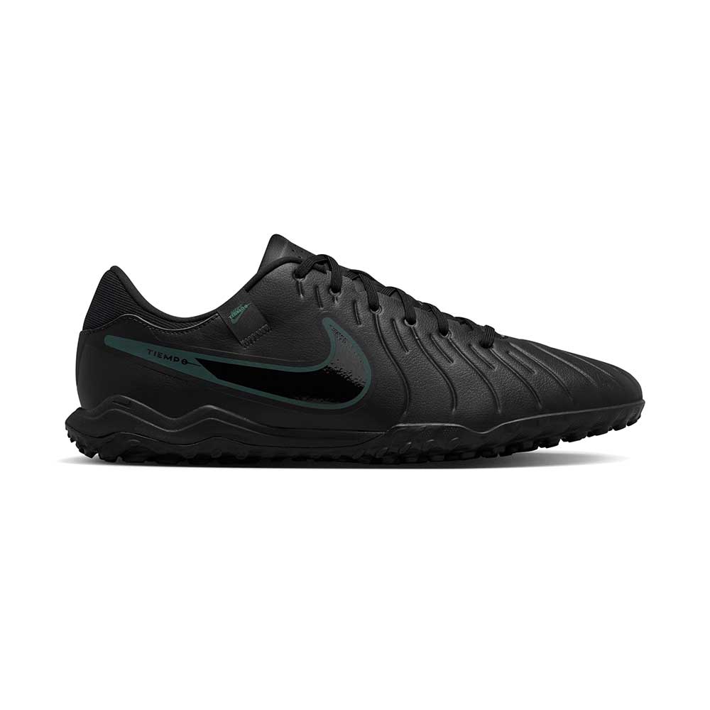 Tiempo Legend 10 Academy Turf Soccer Shoe - Black/Black/Deep Jungle - Regular (D)