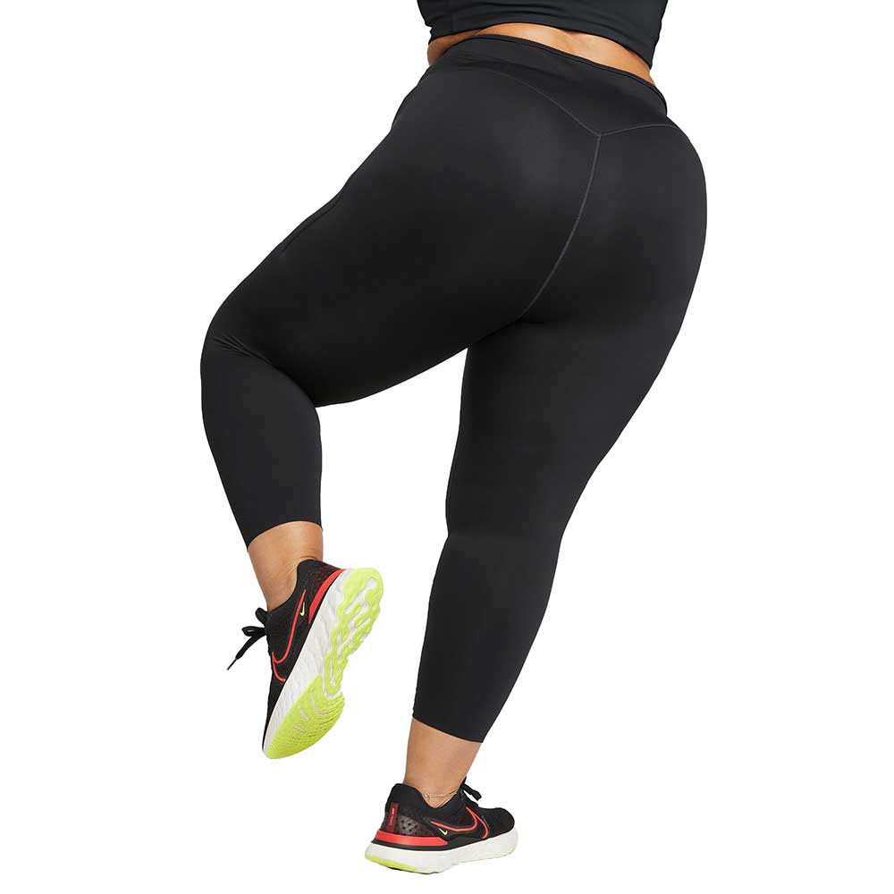 NIKE Women's Tight Fit Mid Rise 7/8 Length Leggings Size SMALL, Colour Black