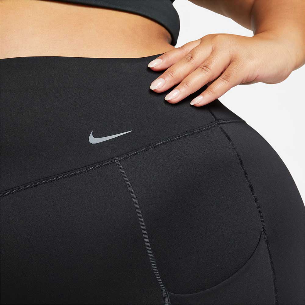 Nike One Womens Mid Rise Dri Fit Training Fashion Tights Black 3X