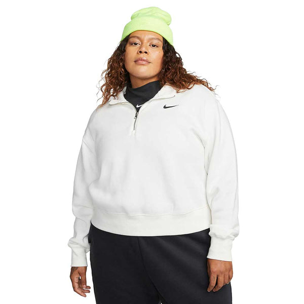 Women's 1/2 Zip Crop Sweatshirt - Sail