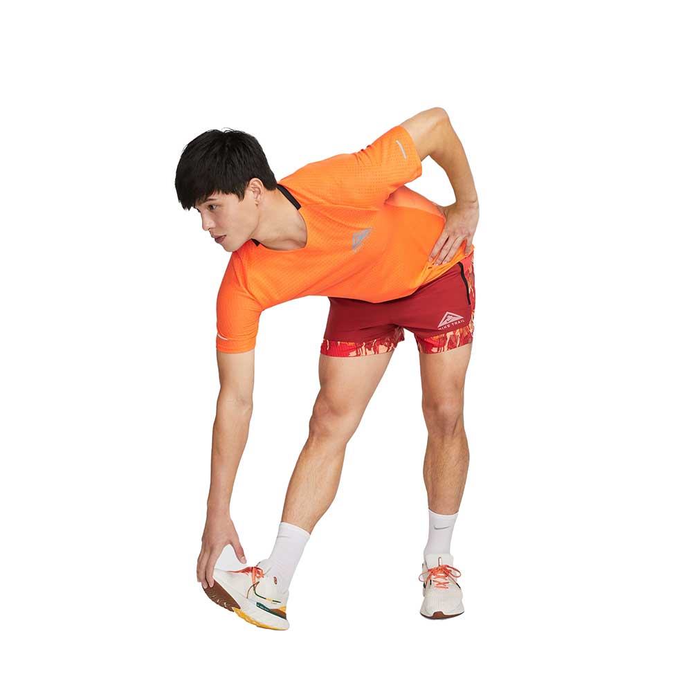 Men's Nike Trail Solar Chase Top - Bright Mandarin/Olive Flak