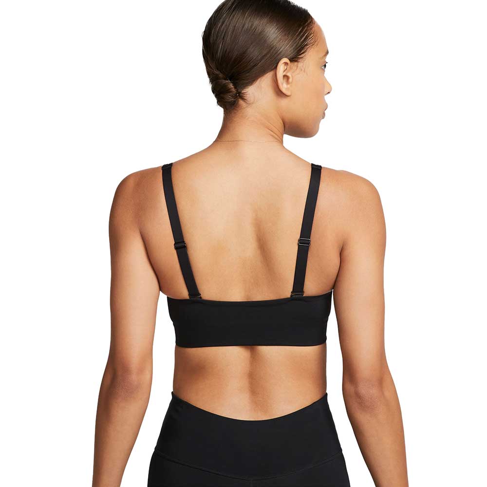 Women's Nike Indy Plunge Cutout Bra - Black/Dark Smoke Grey