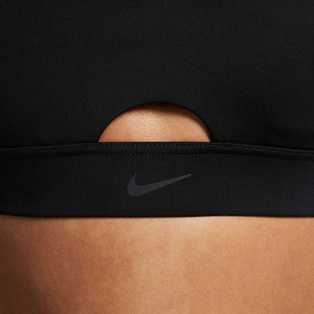 Women's Nike Indy Plunge Cutout Bra - Black/Dark Smoke Grey